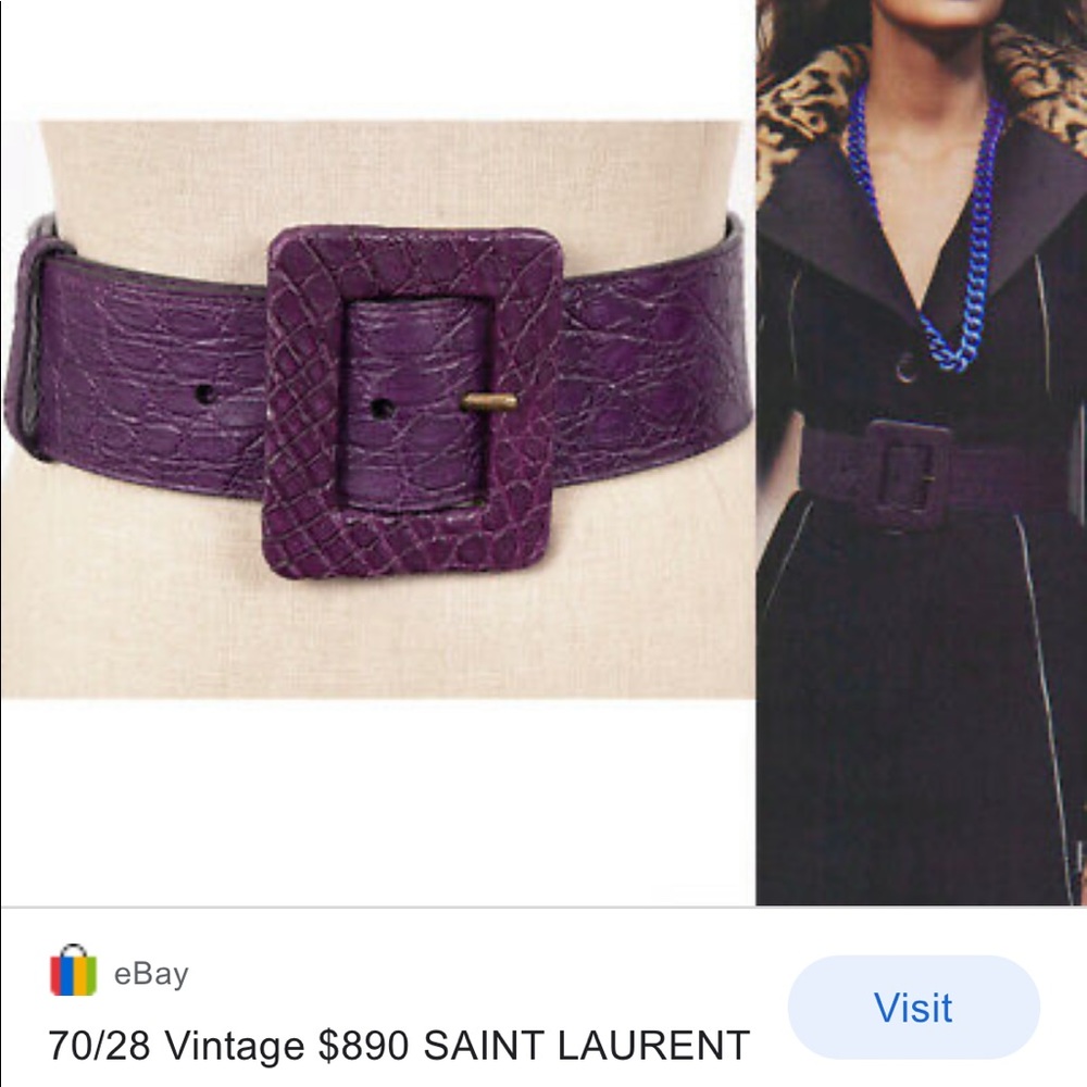 ♥️Saint Laurent authentic eggplant leather dress♥️